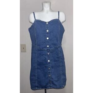 City Chic Denim Dress Plus Size Size 16 Women's Pull Over Sleeveless Y2K Style